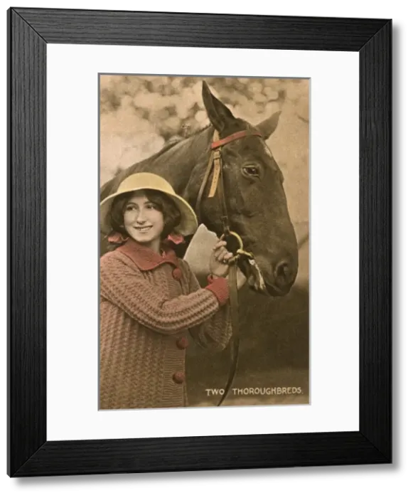 Framed Print : Two Thoroughbreds - a little girl and her favourite horse Framed Print : Two Thoroughbreds - a little girl and her favourite horse