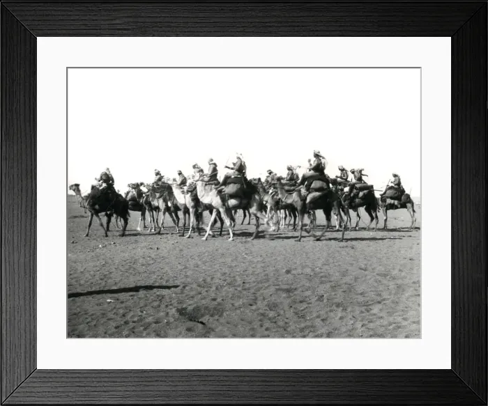 Framed Print : Mounted infantry in the desert, Middle East, WW1 Framed Print : Mounted infantry in the desert, Middle East, WW1