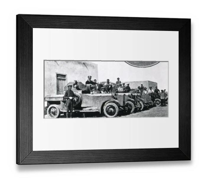 Framed Print : Allied naval armoured cars, Mersa Matruh, Egypt, WW1 Framed Print : Allied naval armoured cars, Mersa Matruh, Egypt, WW1