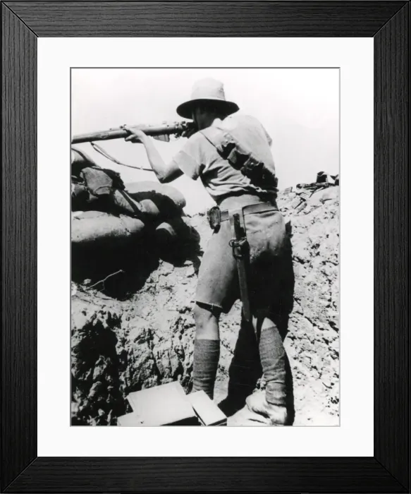 Framed Print : Australian soldier near Gaza, WW1 Framed Print : Australian soldier near Gaza, WW1