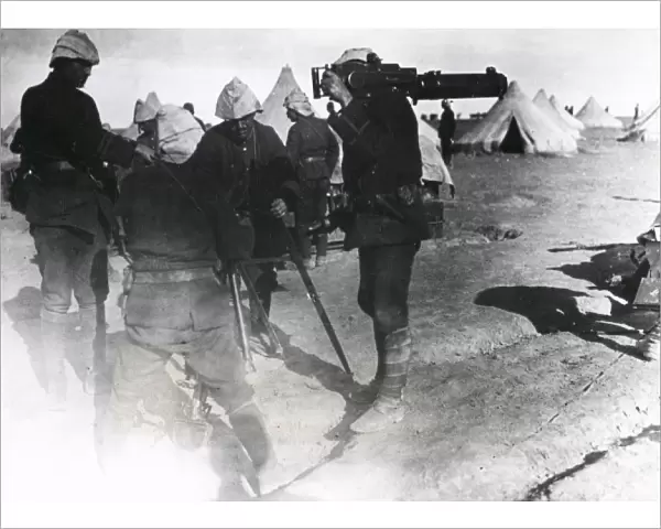 Troops at an encampment, Palestine, WW1