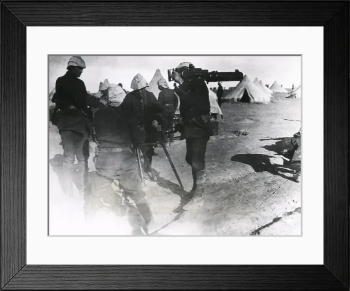 Framed Print : Troops at an encampment, Palestine, WW1 Framed Print : Troops at an encampment, Palestine, WW1