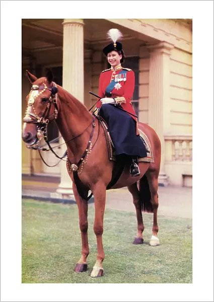 Queen Elizabeth II in uniform of Grenadier Guards