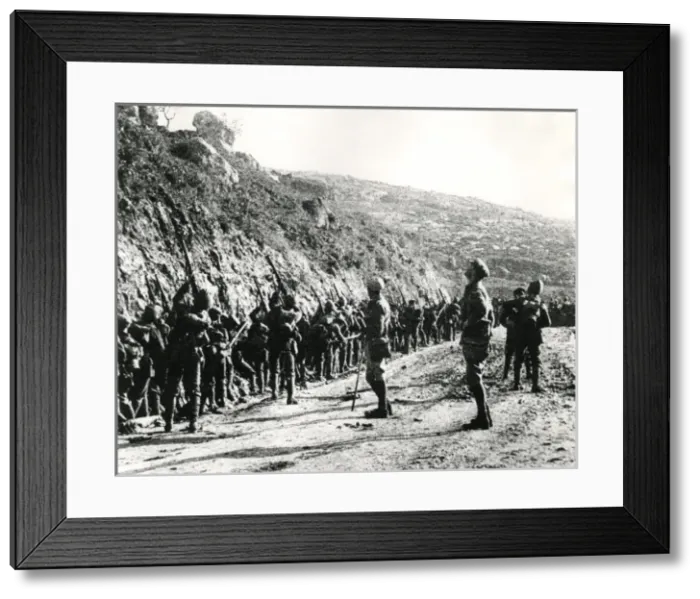 Framed Print : British troops firing at aircraft, Es Salt Road, WW1 Framed Print : British troops firing at aircraft, Es Salt Road, WW1