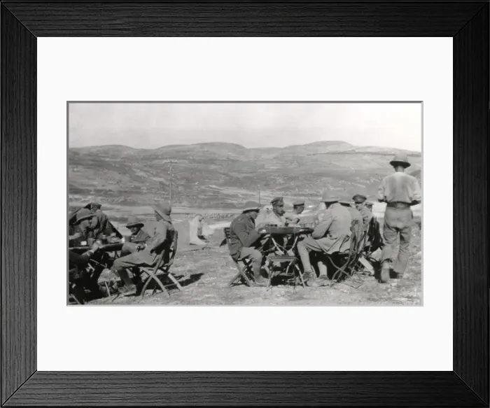 Framed Print : Officers of 1st Connaught Rangers, Palestine, WW1 Framed Print : Officers of 1st Connaught Rangers, Palestine, WW1