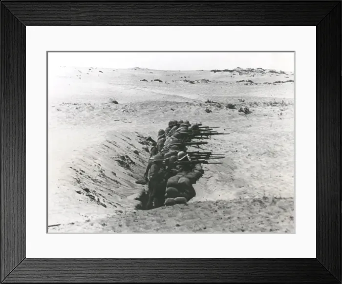 Framed Print : British troops in trench, Brown Ridge, Middle East, WW1 Framed Print : British troops in trench, Brown Ridge, Middle East, WW1