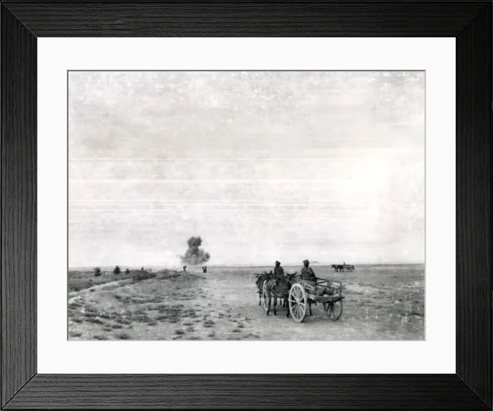 Framed Print : Indian carts transporting ammunition, Middle East, WW1 Framed Print : Indian carts transporting ammunition, Middle East, WW1