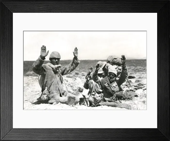 Framed Print : Turkish prisoners captured, Tuz Khurmati, WW1 Framed Print : Turkish prisoners captured, Tuz Khurmati, WW1