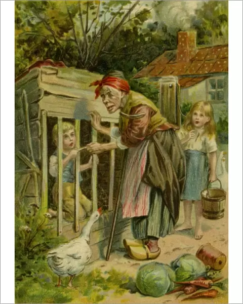 Hansel & Gretel held captive by the witch