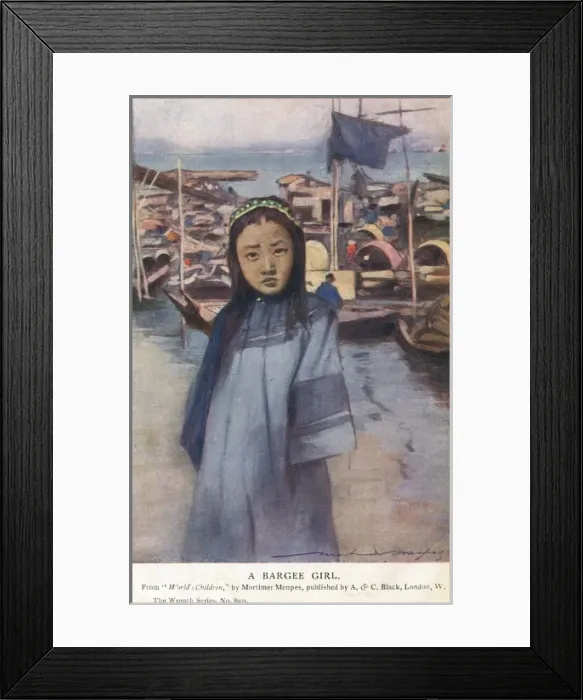 Framed Print : Young Chinese Girl - Barge Girl Framed Print : Young Chinese Girl - Barge Girl