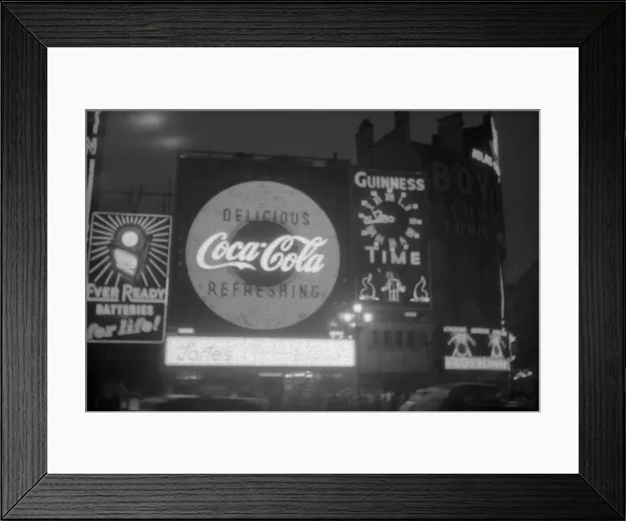 Framed Print : Coronation. Piccadilly Circus at Night Framed Print : Coronation. Piccadilly Circus at Night