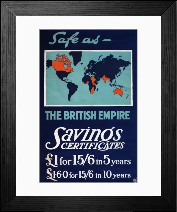 Framed Print : Wartime poster advertising Savings Certificates Framed Print : Wartime poster advertising Savings Certificates