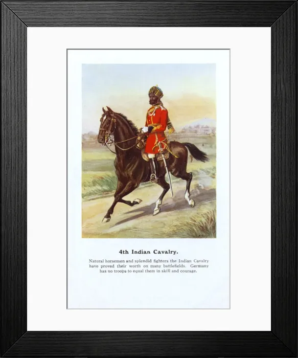 Framed Print : 4th Indian Cavalry - WW1 Framed Print : 4th Indian Cavalry - WW1