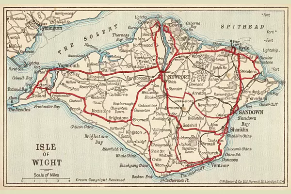 Map of the Isle of Wight
