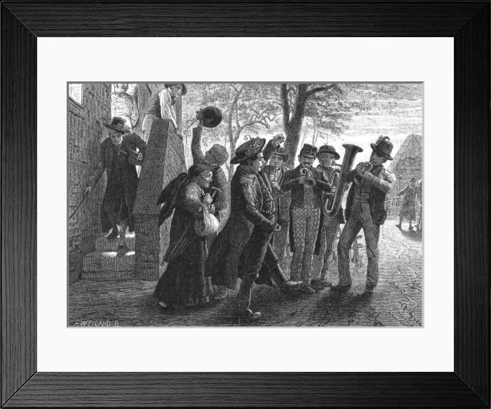 Framed Print : Street music: Austrian village serenaders Framed Print : Street music: Austrian village serenaders