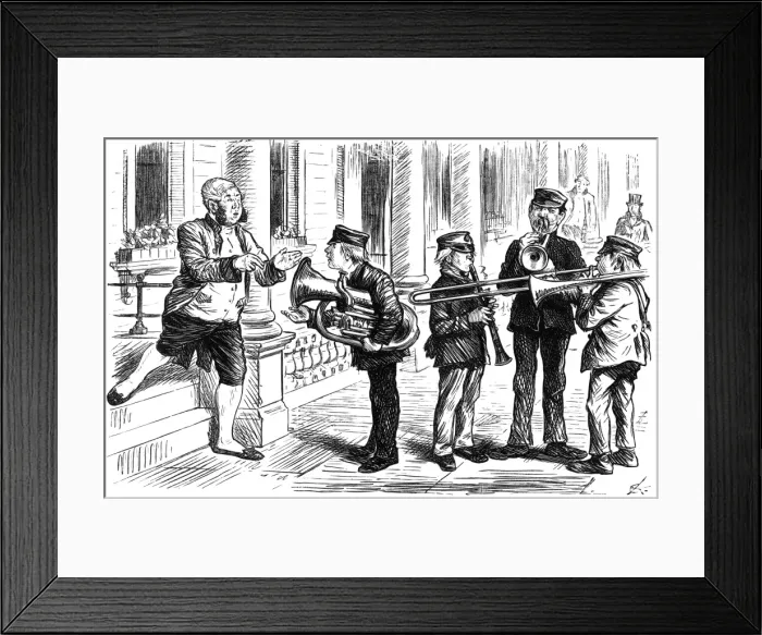 Framed Print : Street music: an unwelcome German band Framed Print : Street music: an unwelcome German band