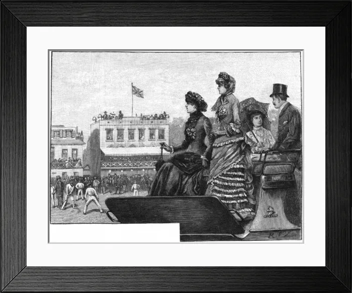 Framed Print : Spectators watching a cricket match at Lord s Framed Print : Spectators watching a cricket match at Lord s