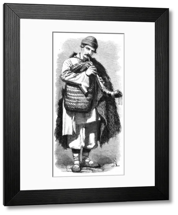 Framed Print : Russian street musician, 1868 Framed Print : Russian street musician, 1868