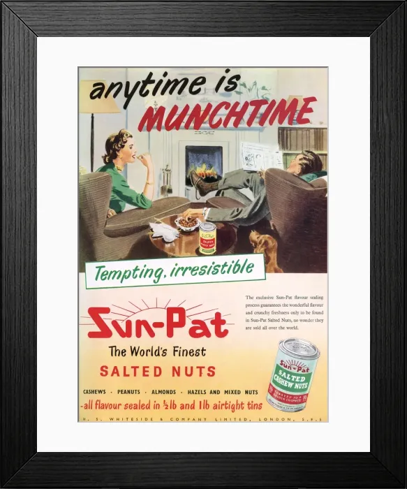 Framed Print : Sun-Pat advertisement, 1953 Framed Print : Sun-Pat advertisement, 1953