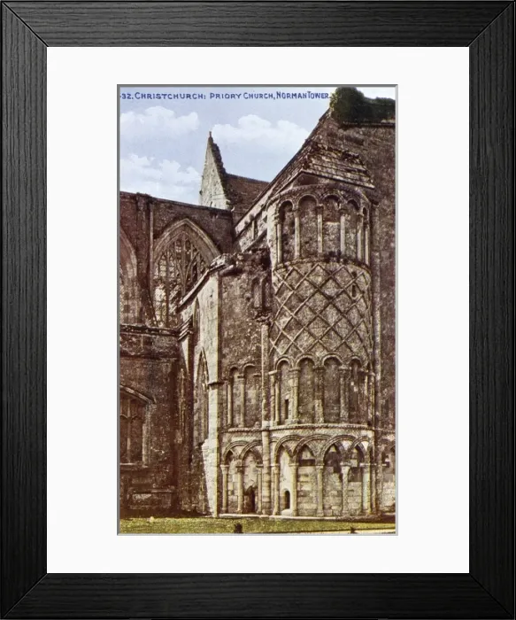 Framed Print : Norman Tower - Priory Church - Christchurch Framed Print : Norman Tower - Priory Church - Christchurch