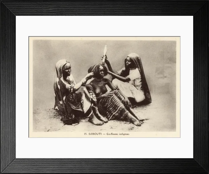 Framed Print : Djibouti, East Africa - Hairdressers Framed Print : Djibouti, East Africa - Hairdressers