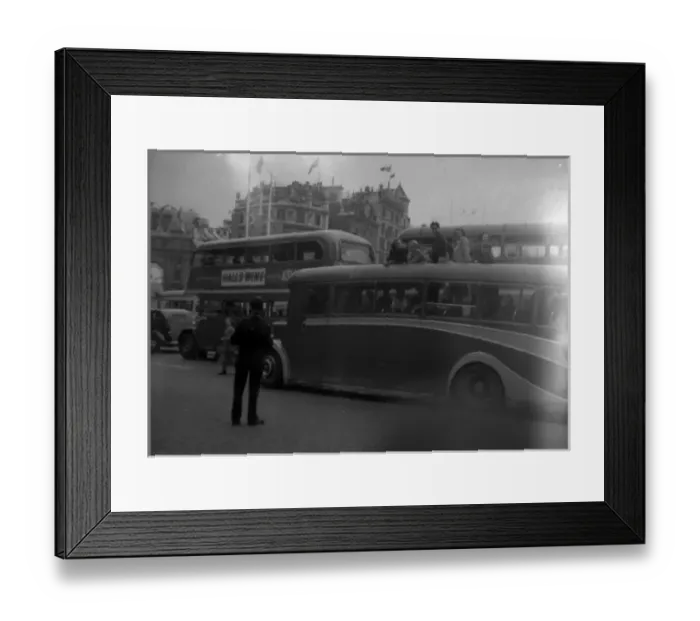 Framed Print : Controllling Traffic - Trafalgar Square - 1953 Framed Print : Controllling Traffic - Trafalgar Square - 1953