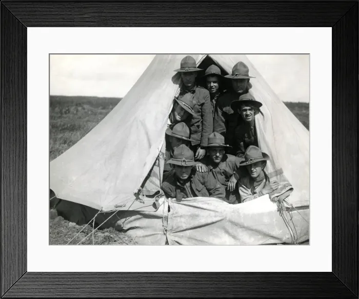 Framed Print : American troops in a tent, Boisleux-au-Mont, France, WW1 Framed Print : American troops in a tent, Boisleux-au-Mont, France, WW1