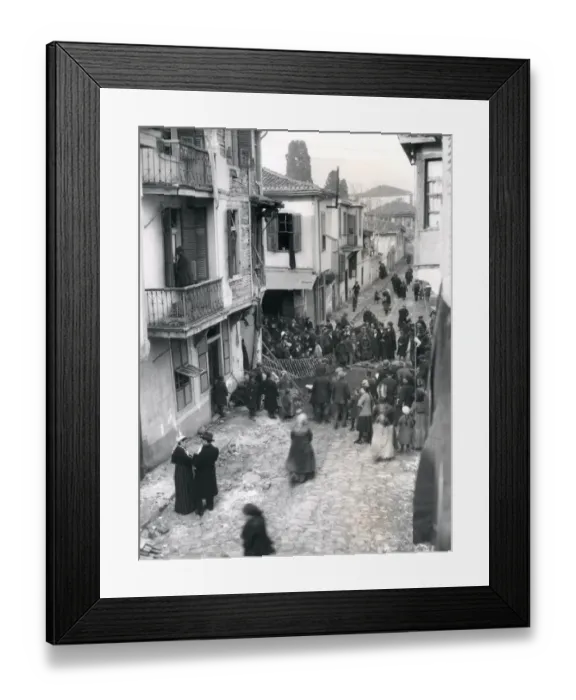 Framed Print : German bomb damage, Salonika, Greece, WW1 Framed Print : German bomb damage, Salonika, Greece, WW1