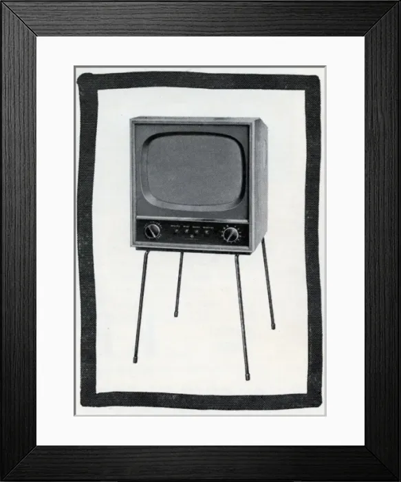 Framed Print : 1950s television set Framed Print : 1950s television set
