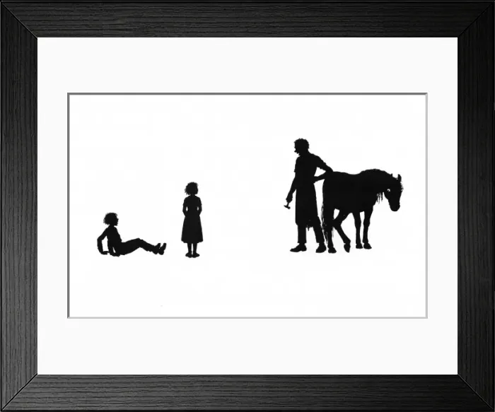 Framed Print : Dunderpate and his friend Susan meet a blacksmith Framed Print : Dunderpate and his friend Susan meet a blacksmith
