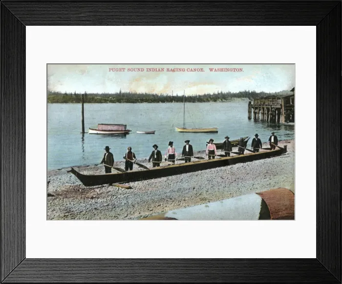 Framed Print : Puget Sound Indian Racing Canoe - Washington Framed Print : Puget Sound Indian Racing Canoe - Washington