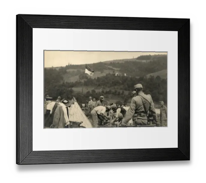 Framed Print : Encampment of troops, Serbia, WW1 Framed Print : Encampment of troops, Serbia, WW1