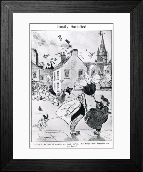 Framed Print : British cartoon, Easily Satisfied, WW1 Framed Print : British cartoon, Easily Satisfied, WW1