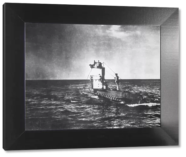 Austrian submarine on the surface, WW1