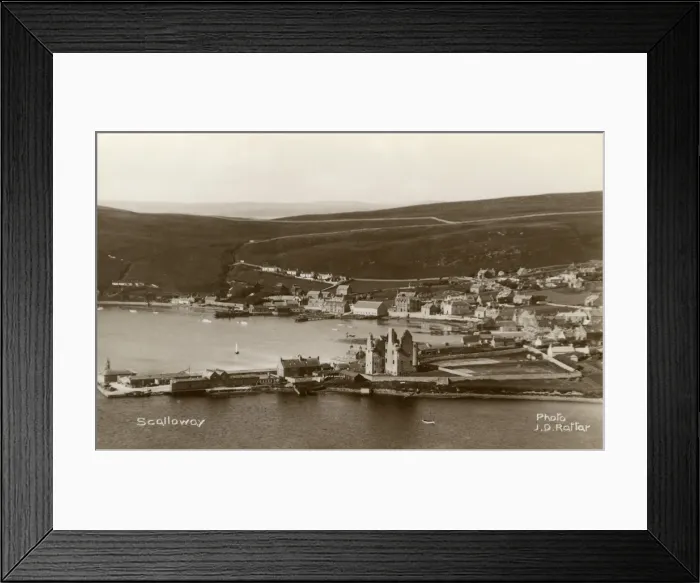 Framed Print : Shetland Islands - Scalloway from the East Framed Print : Shetland Islands - Scalloway from the East