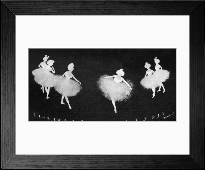 Framed Print : Ballerinas in silhouette Framed Print : Ballerinas in silhouette