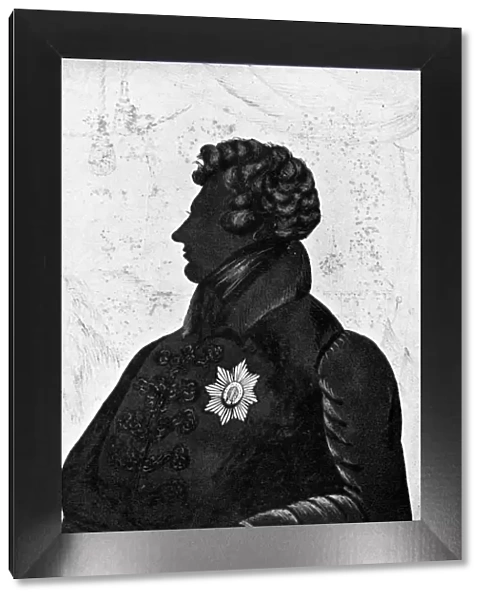 Silhouette portrait of King George IV