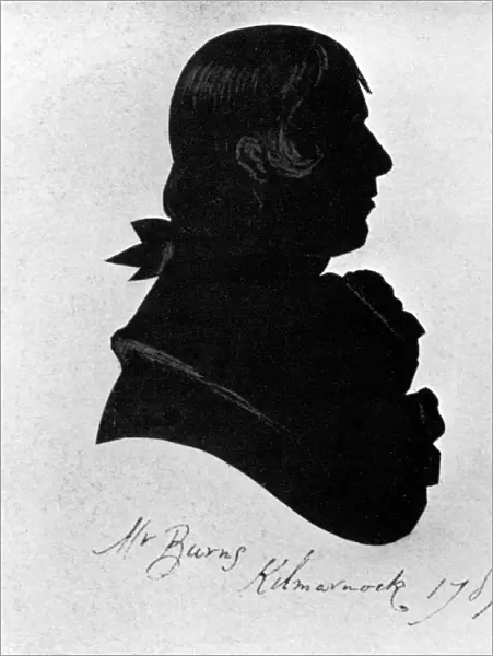 Silhouette portrait of Robert Burns
