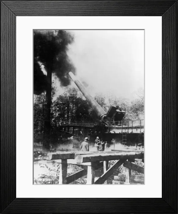 Framed Print : German 38cm naval gun L / 45 Max, Western Front, WW1 Framed Print : German 38cm naval gun L / 45 Max, Western Front, WW1