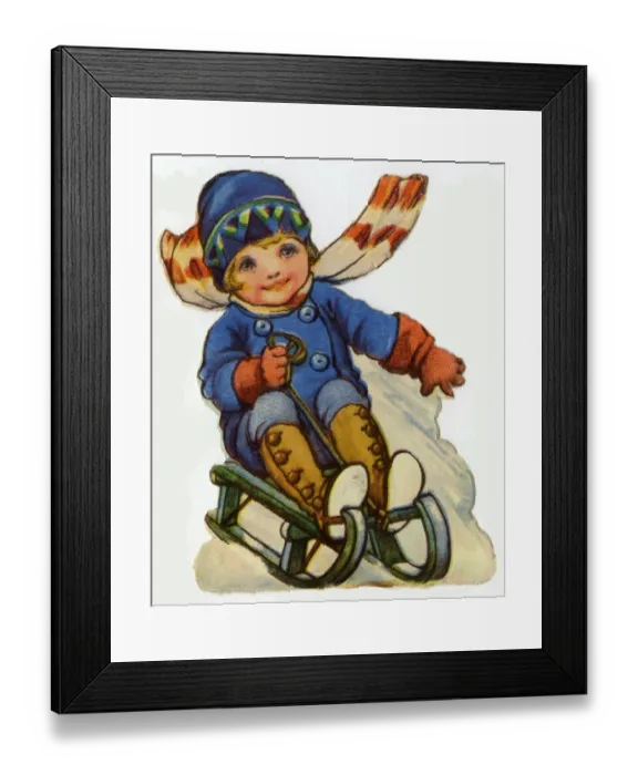 Framed Print : Tobogganing Framed Print : Tobogganing