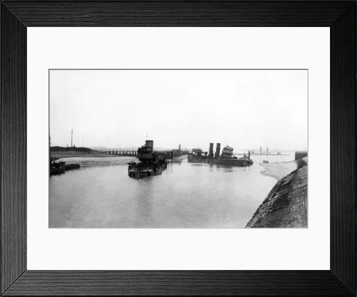Framed Print : View of Bruges Canal, Zeebrugge, Belgium, WW1 Framed Print : View of Bruges Canal, Zeebrugge, Belgium, WW1