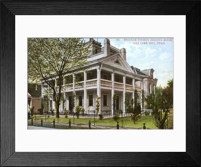 Framed Print : Brigham Youngs Beehive House - Salt Lake City Framed Print : Brigham Youngs Beehive House - Salt Lake City