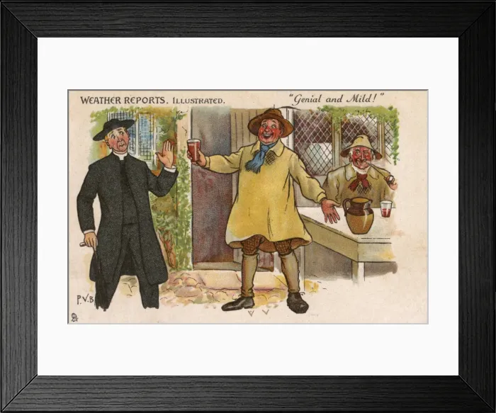 Framed Print : Village Vicar not tempted with the offer of a pint of mild Framed Print : Village Vicar not tempted with the offer of a pint of mild