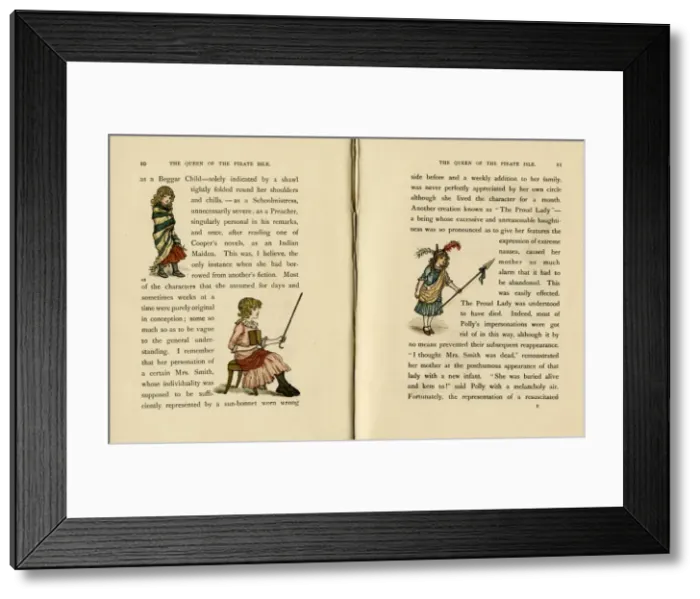 Framed Print : Three illustrations, The Queen of the Pirate Isle Framed Print : Three illustrations, The Queen of the Pirate Isle