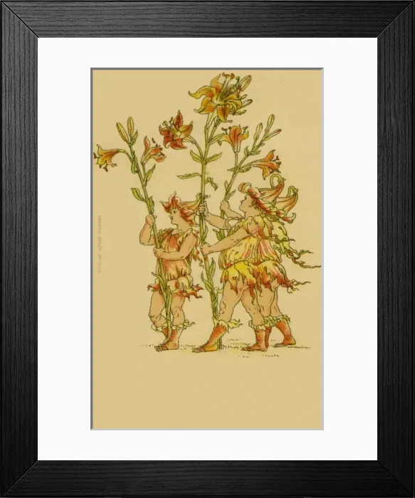 Framed Print : Flower Fairies from A Masque of Flowers Framed Print : Flower Fairies from A Masque of Flowers