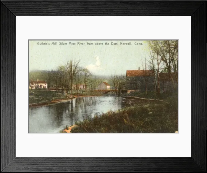 Framed Print : Nowalk, Connecticut, USA - Guthries Mill, Silver Mine River Framed Print : Nowalk, Connecticut, USA - Guthries Mill, Silver Mine River