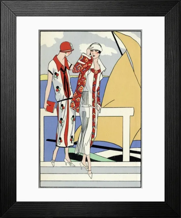Framed Print : Two outfits by Martial et Armand and Philippe et Gaston Framed Print : Two outfits by Martial et Armand and Philippe et Gaston
