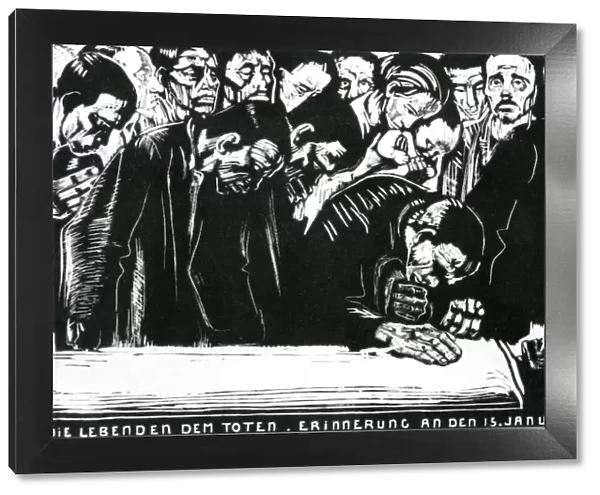 German illustration, death of Karl Liebknecht