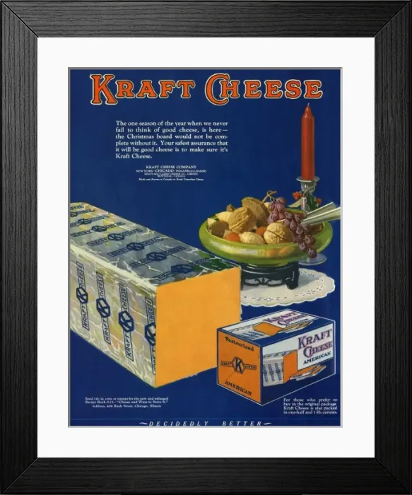 Framed Print : Kraft Cheese Framed Print : Kraft Cheese