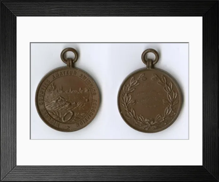 Framed Print : Swimming medal, Water Polo Championship Framed Print : Swimming medal, Water Polo Championship